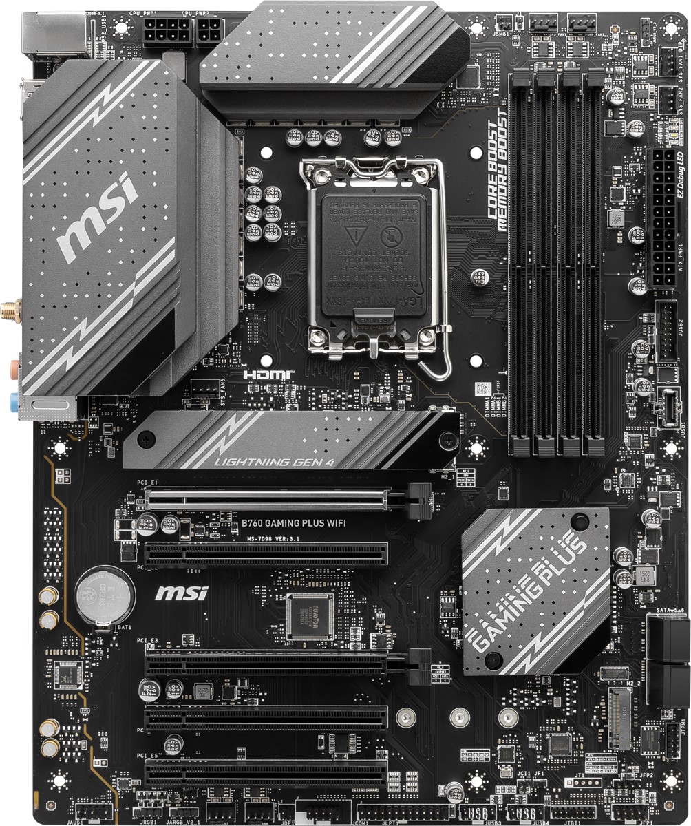MSI B760M Project Zero Wifi DDR5 1700P Hdmi Dp [B760M PROJEC görsel 2