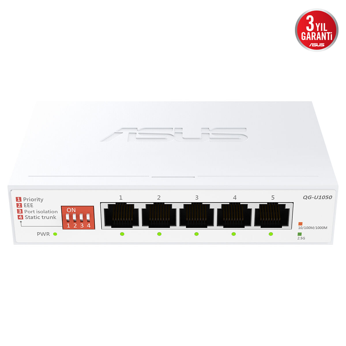 ASUS QG-U1050 5-Port 2.5G Yönetilemeyen Switch görsel 3