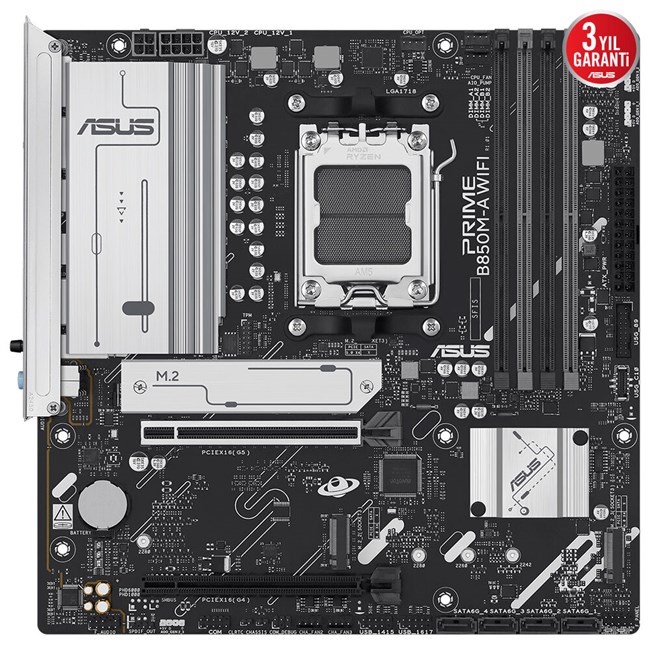 Asus Prime B850M-A Wifi AM5 D5 Hdmi Dp [90MB1LN0-M0EAY0] görsel 2