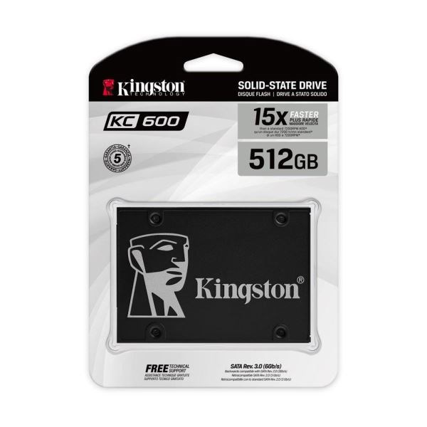 Kingston KC600 512GB 2.5'' SATA SSD (550/5 görsel 3
