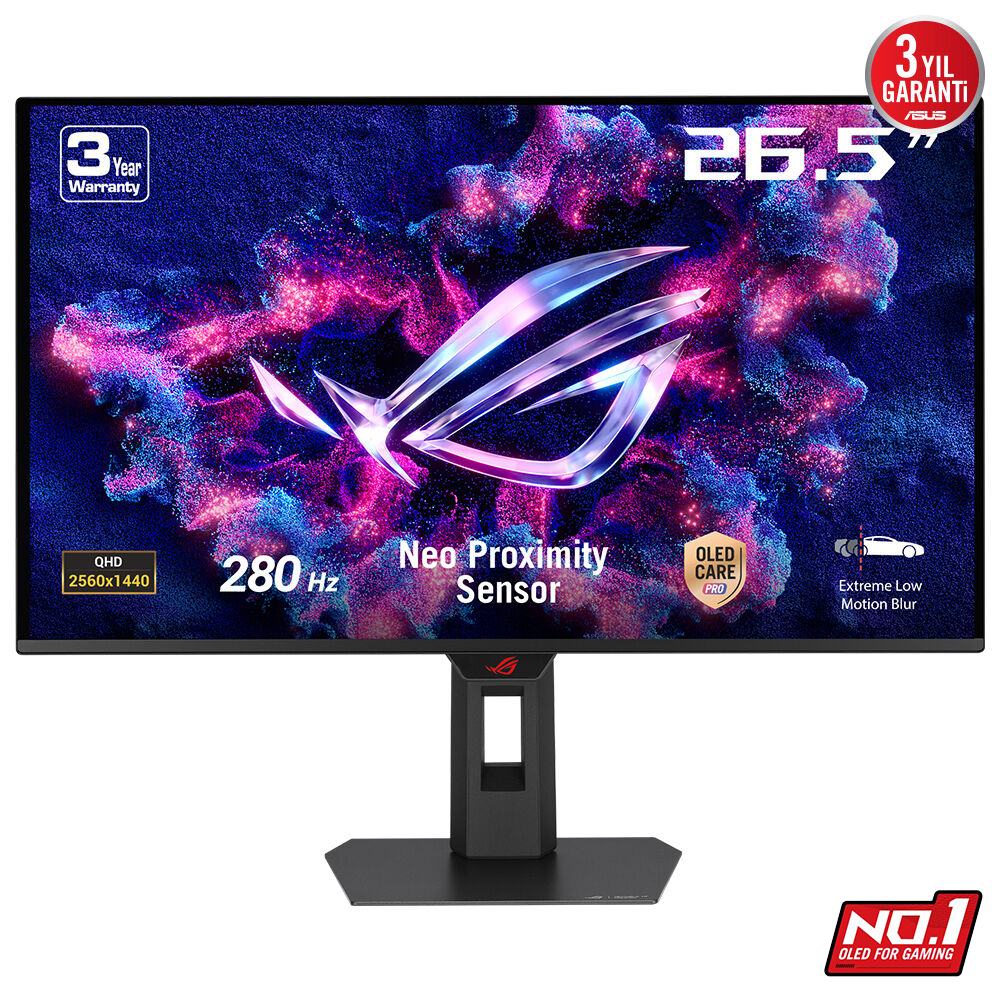 26.5 ASUS ROG STRIX OLED XG27ACDMS 280HZ 0.03MS ADAPTİVE SYNC PİVOT QD-OLED GAMİNG MONİTÖR