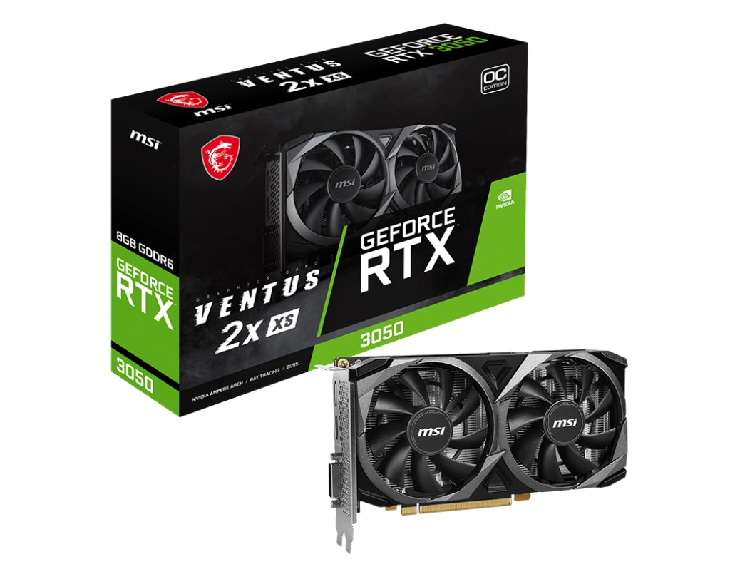 MSI GeForce RTX 3050 Ventus 2X E 6G OC GDDR6 96Bit [3050 VENTUS 2X E 6G OC]
