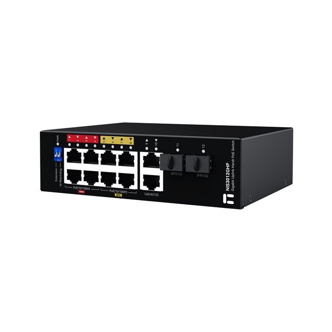 EZCOOL EZ-08PSF-FG 8PORT 8GE+2GE 120W F.GİGABİT POE SWİTCH görsel 2
