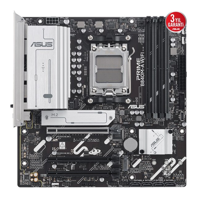 Asus Prime B840M-A Wifi AM5 Ryzen D5 Type-C [90MB1J20-M0EAY0 görsel 2