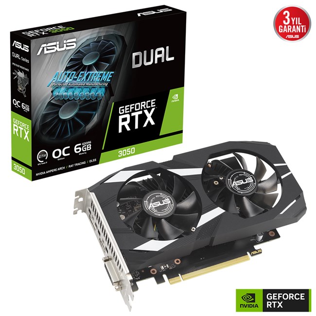 Asus GeForce RTX 3050 6GB Dual OC 96Bit [90YV0K60-M0NA00]
