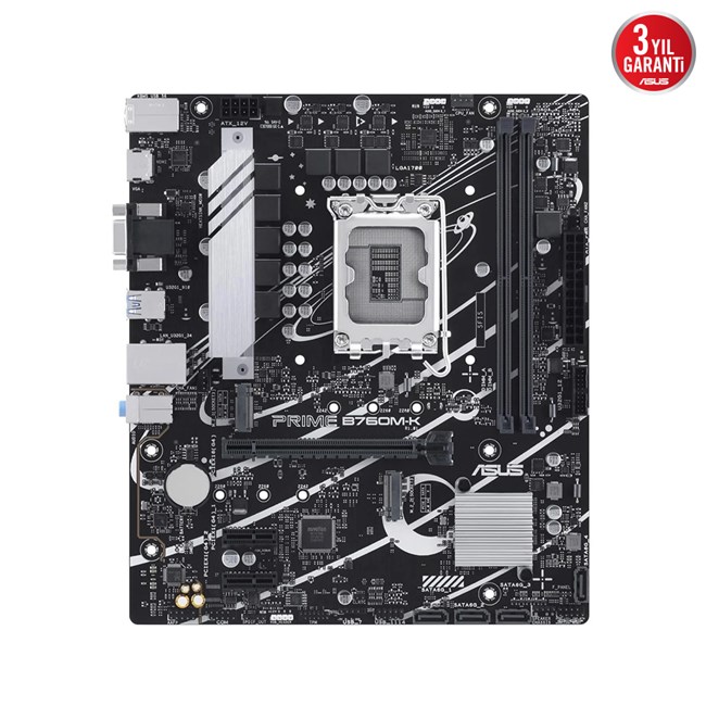 Asus Prime B760M-K D5 1700P Vga Hdmi [90MB1FI0-M1EAY0] görsel 2