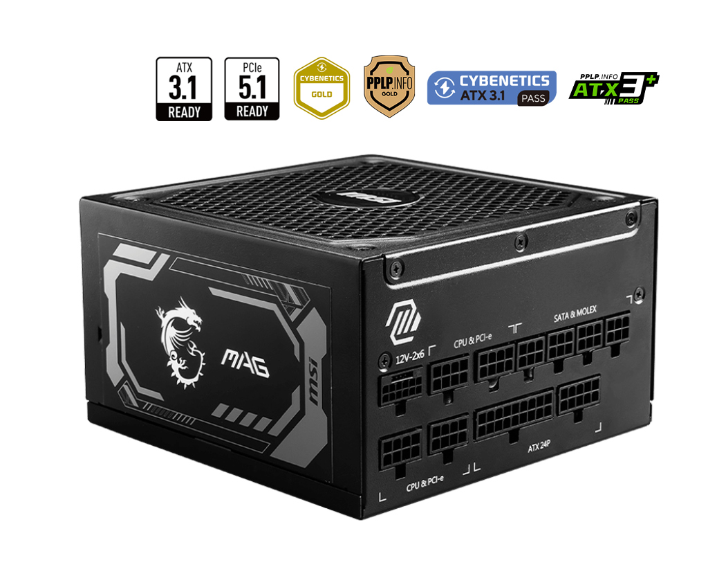 MSI MAG A1000GL 1000W WHITE 80+ Gold Full Modüler Güç Kaynağı