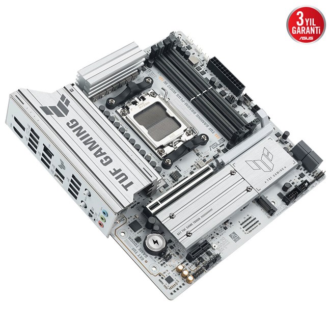 Asus Tuf Gaming B850M-Plus Wifi7 W AM5 D5 Type-C [90MB1MD0-M görsel 3