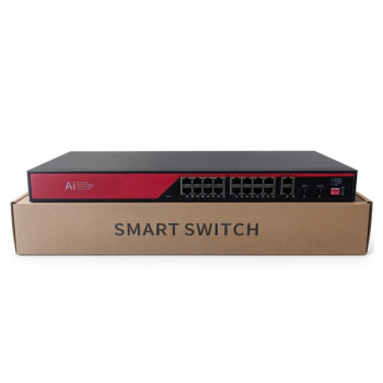 EZCOOL EZ-16PSX-SFP 16 PORT 16FE+2GE+2SFP 240W GİGABİT POE S görsel 2