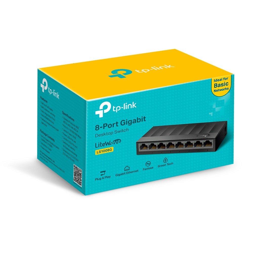 TP-Link LS1008G 8Port 10/100/1000Mbps Gigabit Switch görsel 3