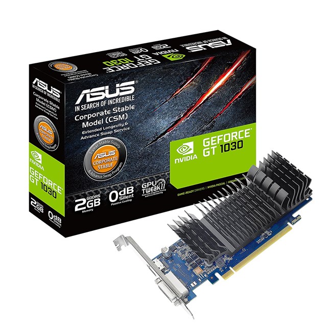 Asus GeForce GT 1030 2GB GDDR5 Dvi Hdmi 64Bit [90YV0AT0-M0NA00]