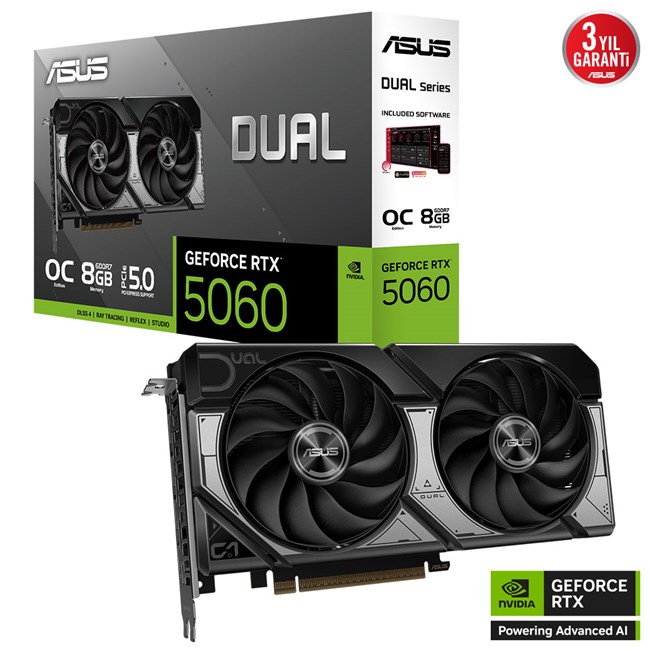 Asus GeForce RTX 5060 8GB Dual OC GD7 128Bit [90YV0N12-M0NA00]