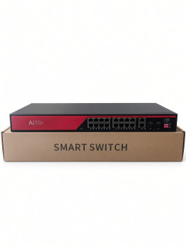 EZCOOL EZ-16PSX-SFP 16 PORT 16FE+2GE+2SFP 240W GİGABİT POE SWİTCH