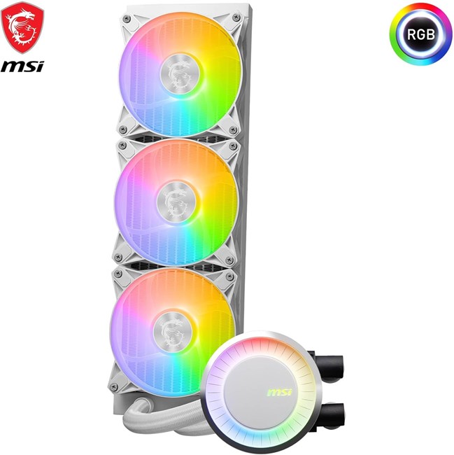 MSI Mag Coreliquid E360 Beyaz 360 mm Sıvı Soğutucu [MAG CORE görsel 2