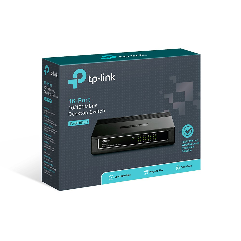 TP-LINK TL-SF1016D 16PORT 10/100 YÖNETİLEMEZ SWITCH görsel 3