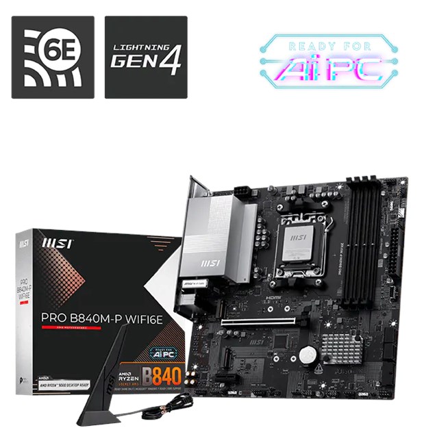 MSI B840M Gaming Plus Wifi 6E AM5 D5 Hdmi Type-C [B840M GAMING PLUS WIFI6E]