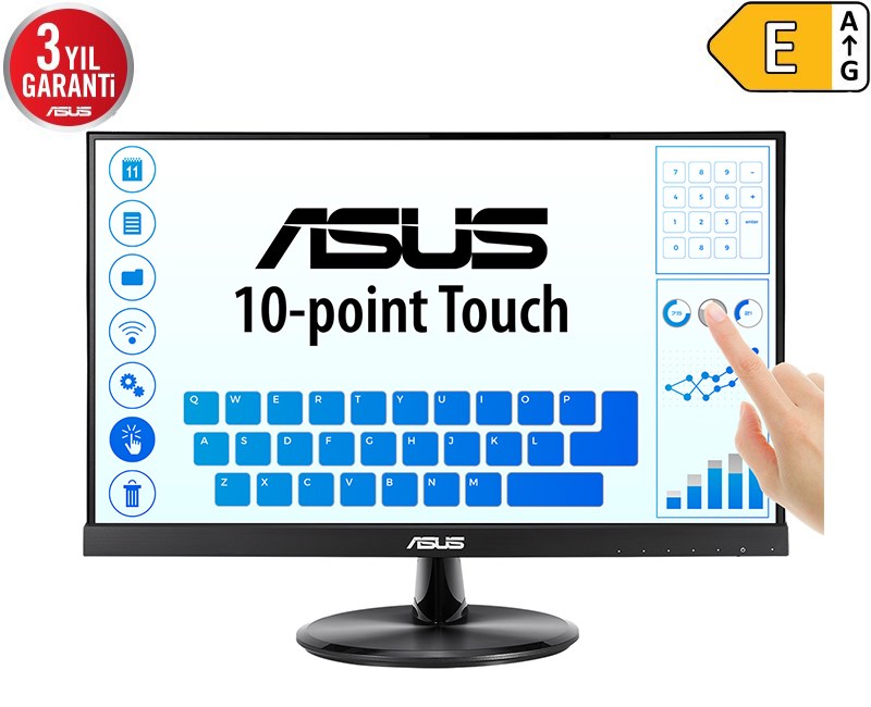 Asus 21.5'' 5ms Hdmi Vga Dokunmatik MM IPS (VT229H) [90LM0490-B02170]