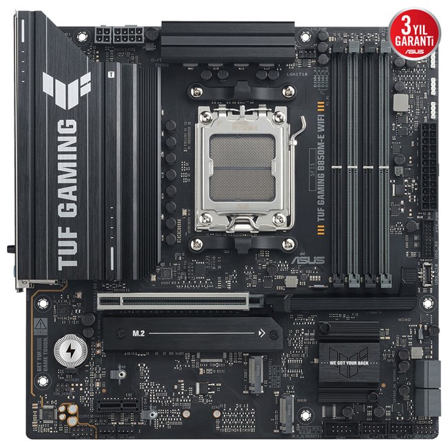 Asus Tuf Gaming B850M-E Wifi AM5 D5 Hdmi Dp Type-C [90MB1LS0 görsel 2