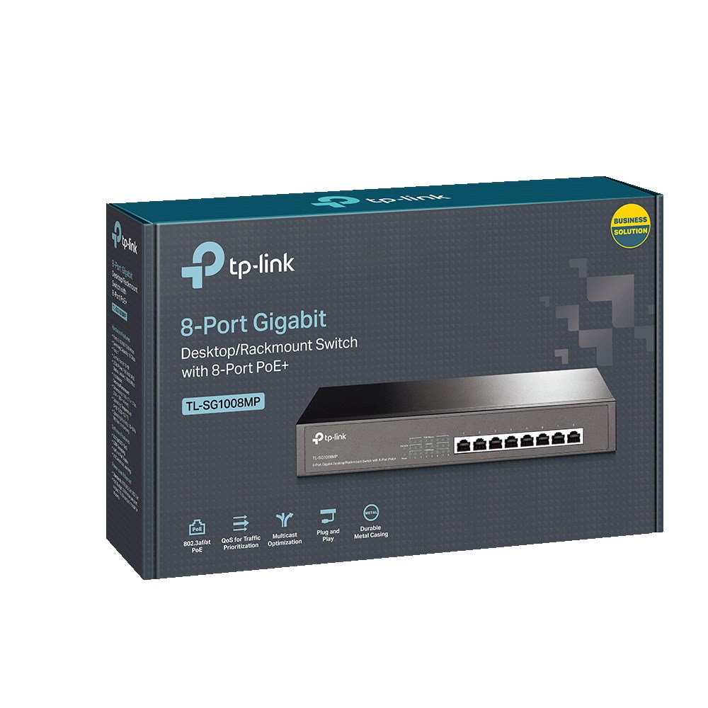 TP-LINK TL-SG1008MP 8PORT 10/100/1000 YÖNETİLEMEZ POE SWITCH görsel 3