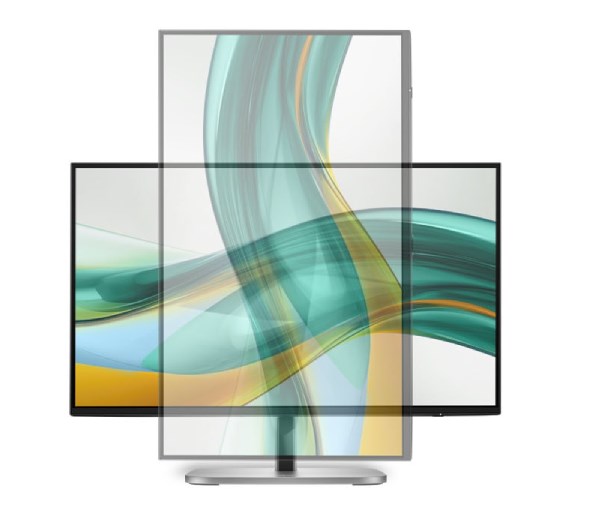 HP 23.8" 9D9L6UT S5 Pro 524pf Pivot Monitör 5ms Siy görsel 3