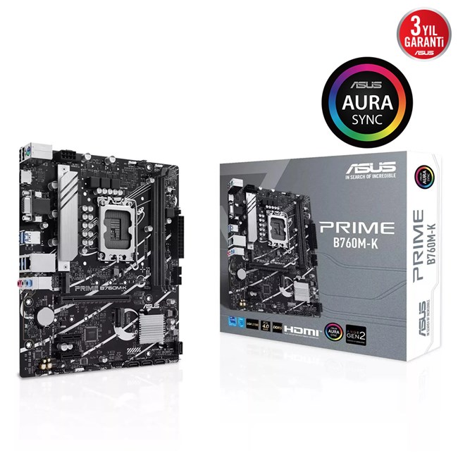 Asus Prime B760M-K D5 1700P Vga Hdmi [90MB1FI0-M1EAY0]