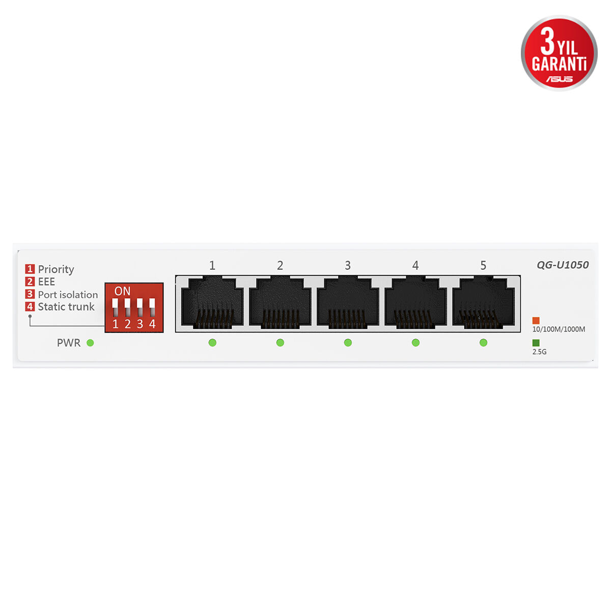 ASUS QG-U1050 5-Port 2.5G Yönetilemeyen Switch görsel 4