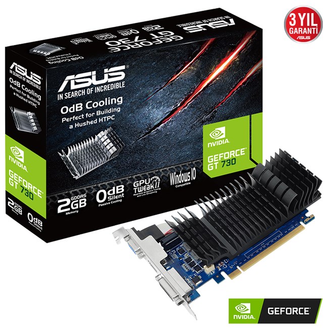 Asus GeForce GT 730 2GB GDDR5 Vga Dvi Hdmi 64Bit [90YV06N2-M0NA00]