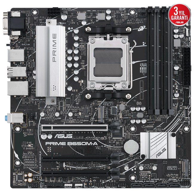 Asus Prime B650M-A AM5 Ryzen DDR5 Vga Hdmi Dp [90MB1C10-M0EA görsel 2