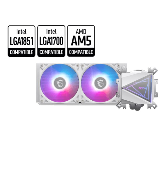 MSI Mag Coreliquid I240 240 mm Beyaz Sıvı Soğutucu [MAG CORELIQUID I240W]