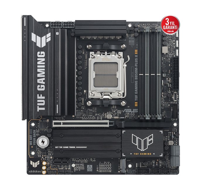 Asus Tuf Gaming B850M-Plus II AM5 D5 Type-C [90MB1MT0-M0EAY0 görsel 2