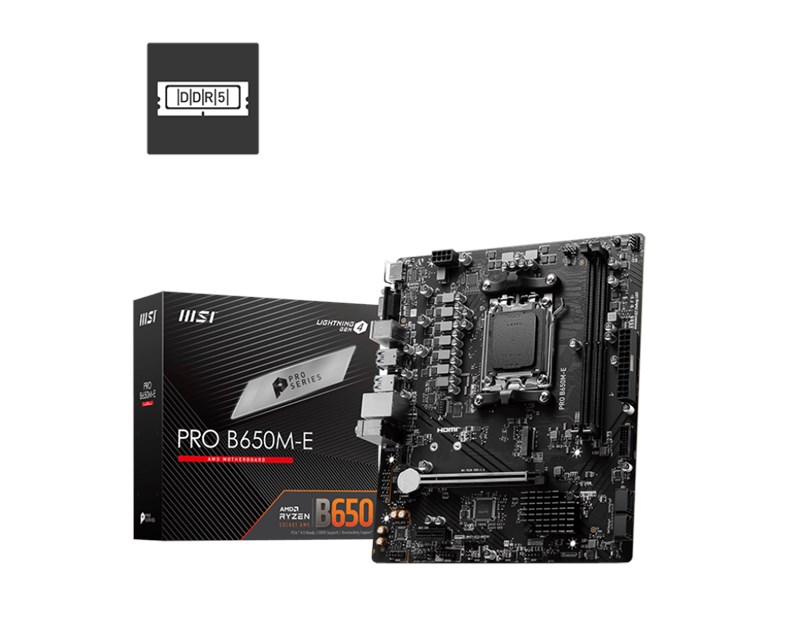 MSI Pro B650M-E DDR5 AM5 Vga Hdmi [PRO B650M-E]