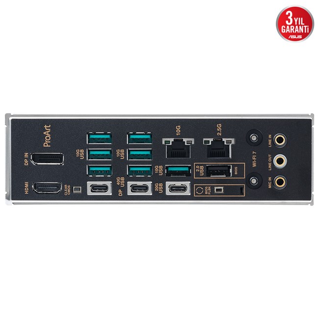 Asus Proart X870E Creator Wifi AM5 D5 Hdmi Type-C [90MB1IG0- görsel 3